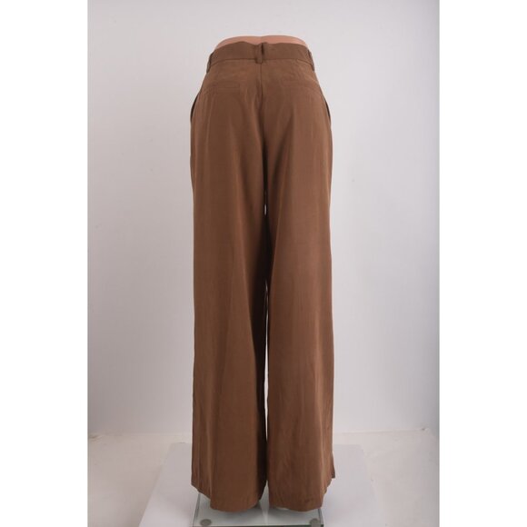 Zara Womans Trousers Pants Size XS Brown Wide Leg High Waist 1255/520 NWT - Picture 5 of 8